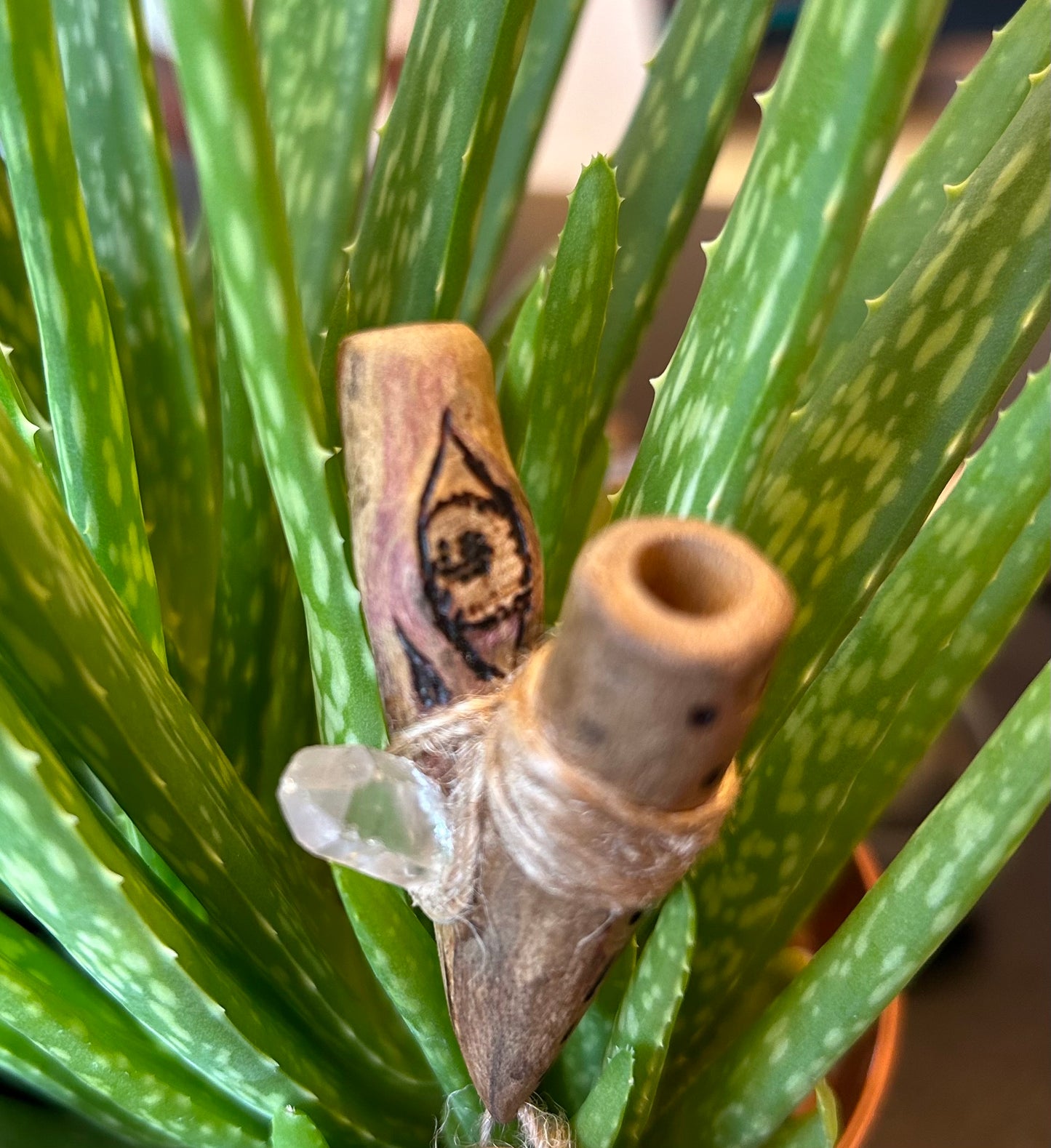 Crystal Quartz & Hemp Kuripe - Lalata Kuripes