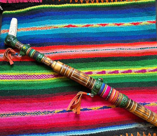 Tepi - Bone & Green Embelishment