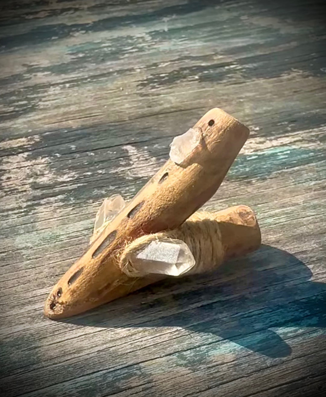 Crystal Quartz & Hemp Kuripe - Lalata Kuripes