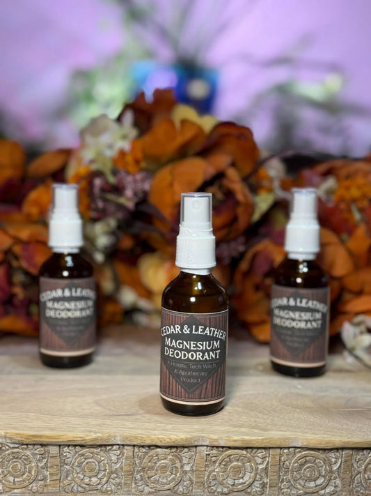 Cedar & Leather Magnesium Deodorant Spray