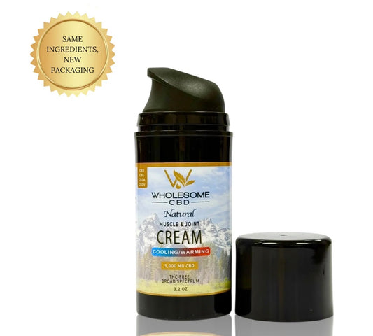 Wholesome CBD Natural Muscle &amp; Joint Cream | 5,000mg | THC-Free