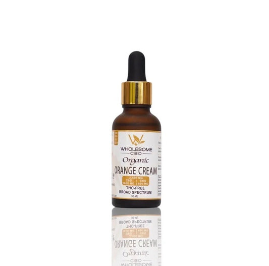 Wholesome Organic Orange Cream CBD + CBG Tincture | 2,400mg | THC-Free