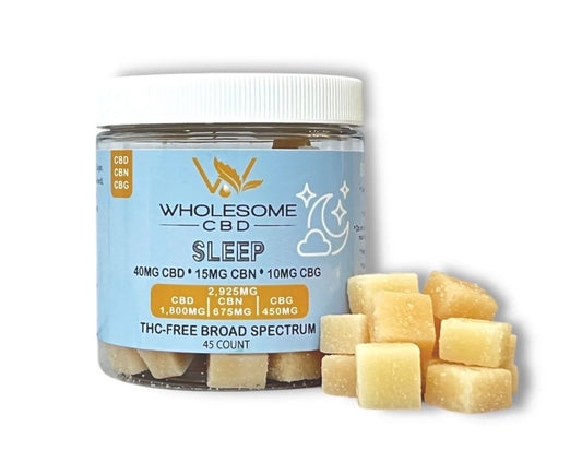 Wholesome CBD THC-Free Sleep Gummies | CBD + CBN + CBG